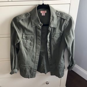 Army green utility jacket
